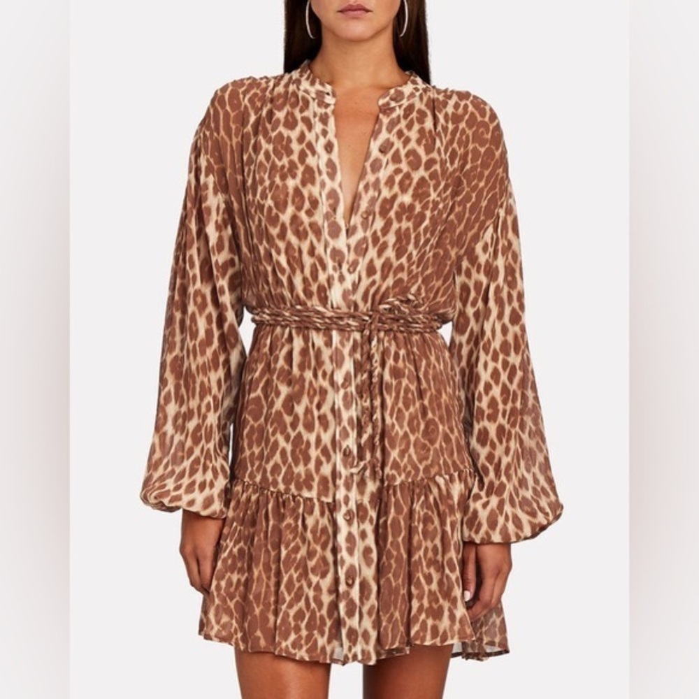 A.L.C. Jen Silk Leopard Mini Dress size 2